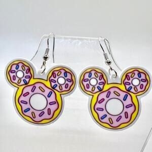 Mickey Donut Earrings - Disney Vacation Accessories - Donut Accessories - Food